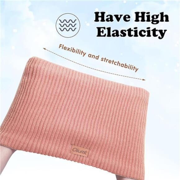 Kids Neck Warmer Winter Neck Gaiters Knitted Infinity Scarf for Boys Girls - Picture 2 of 4